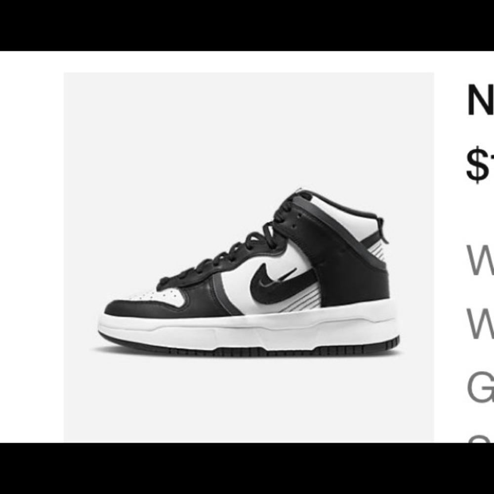Brand new in the box -purchased From Nike. Nike Dunk High Up white/black